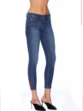 Etienne Marcel EM7010 Skinny Jeans Red Zip Ankle Stretch Denim Size 24